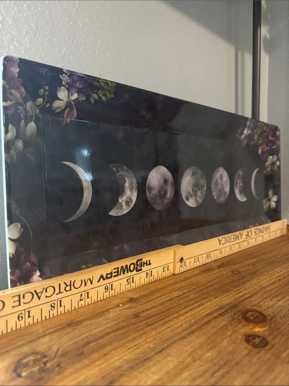 Moon Phase Art Tray - Purple Floral